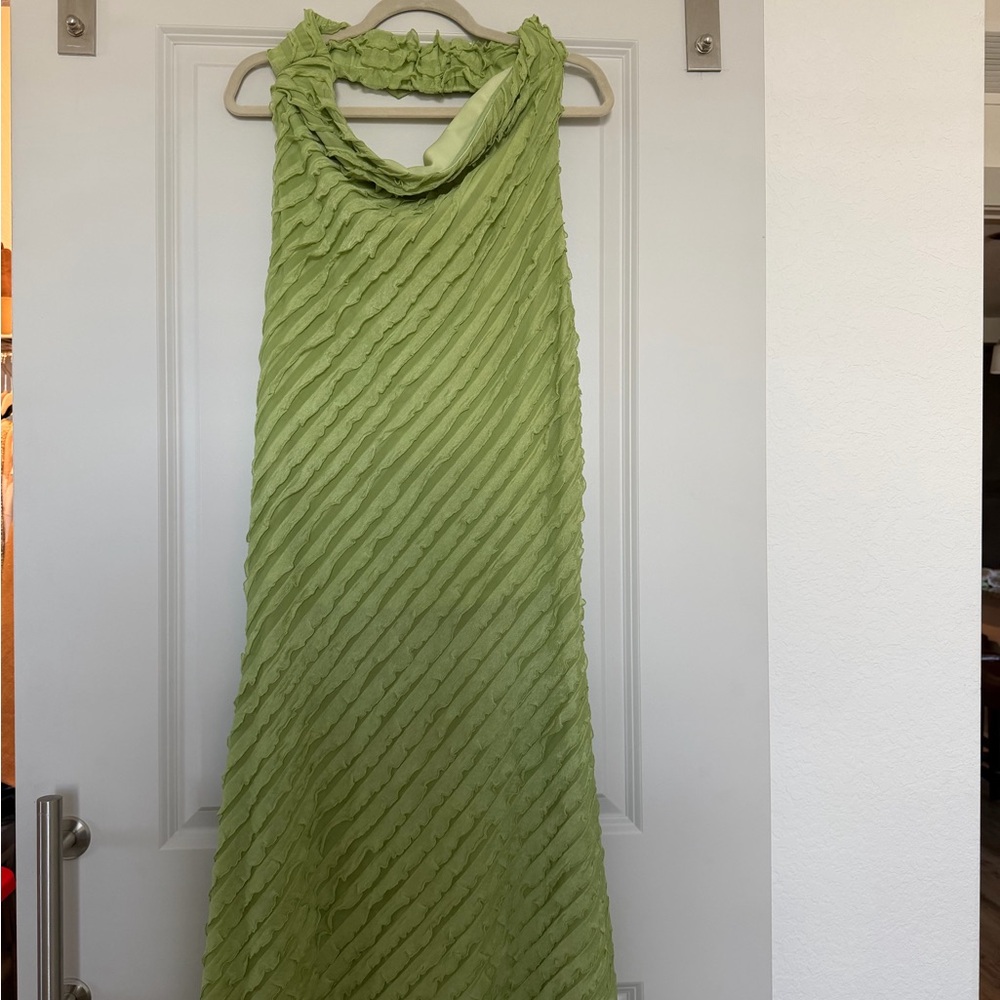 Lulus Green Ruffled Dress - Picture 2 of 5